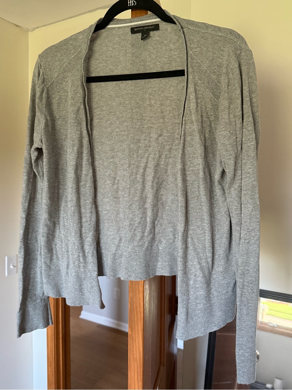 Banana Republic Light Gray Open Front Cardigan